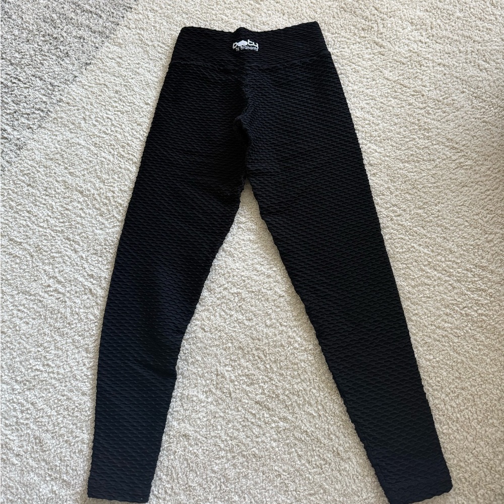 Booty by Brabants - Black Textured cropped Leggings